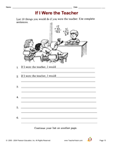 If I Were the Teacher
