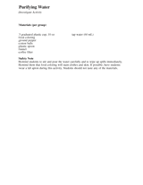 Investigate Activity: Purifying Water