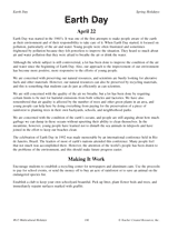History of Earth Day