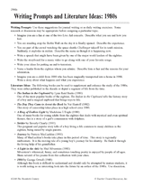 Writing Prompts and Literature Ideas: 1980s