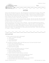 Science Reading Warm-Up: Saturn