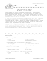 Spanish Explorations Reading Warm-Up