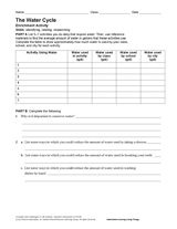 Activity: The Water Cycle