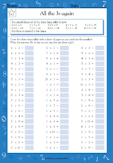 Multiplication Speed Trials: All the 3s Again (Grade 4)