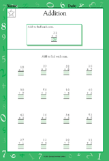 Two-Digit Plus One-Digit Addition