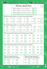 More and Less by 1, 10, and 100