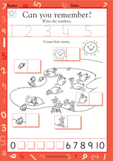 Write the Numbers 1-5