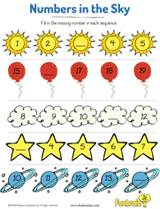 Finish the Numbers in the Sky
